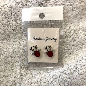 Reindeer gemstone earrings